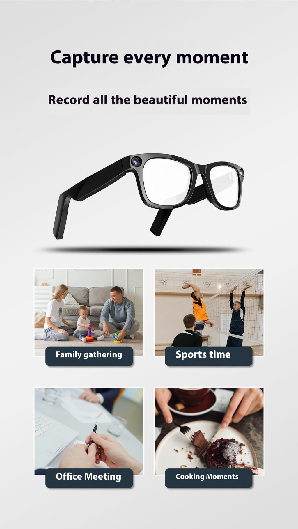 Gafas inteligentes con cámara IA