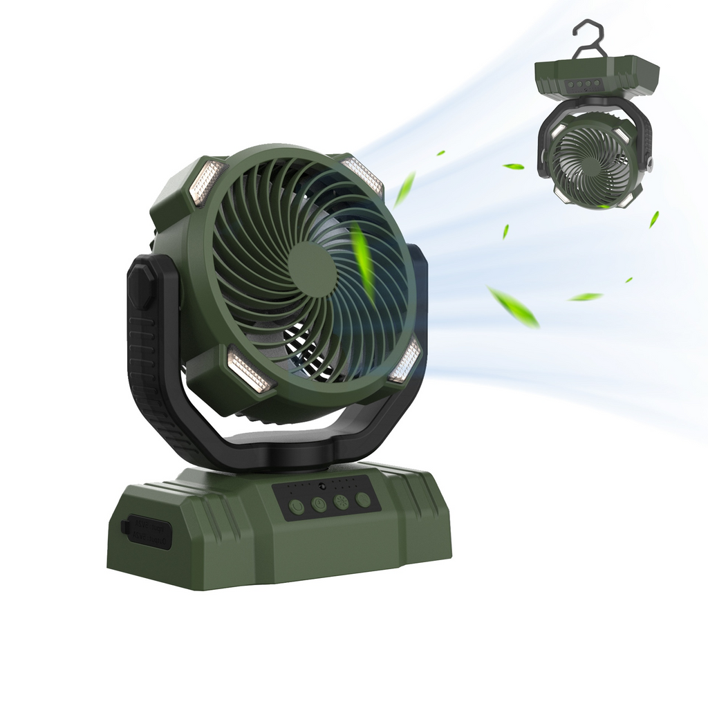 Banco de energía portátil para el hogar, luz LED, ventilador de camping