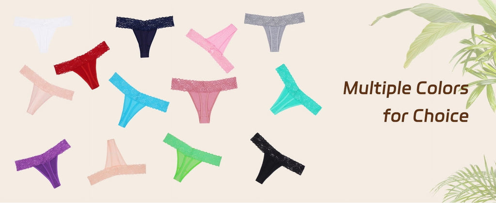 Sexy Lace Thongs for Women Thong Underwear Women Lace T-Back Panties Women Underwear Cotton Thongs Cheeky,8 Pack