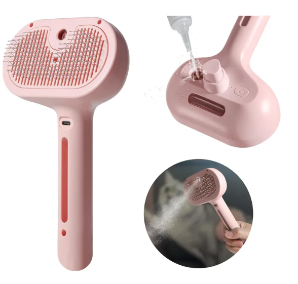 Cepillo Pulverizador para Pelo de Mascotas