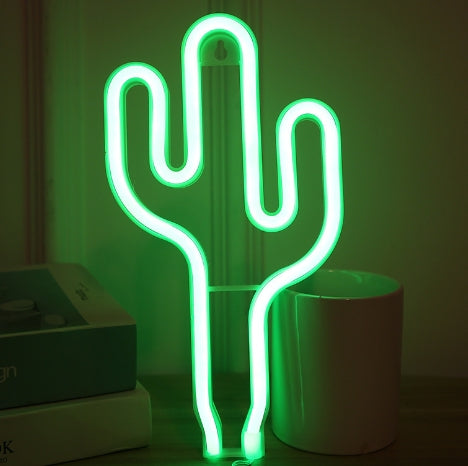 LED Pineapple And Cactus Table Lamp