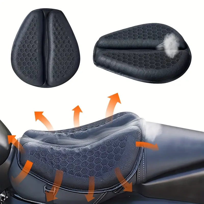 Cojín de asiento de gel para motocicleta con estructura de panal