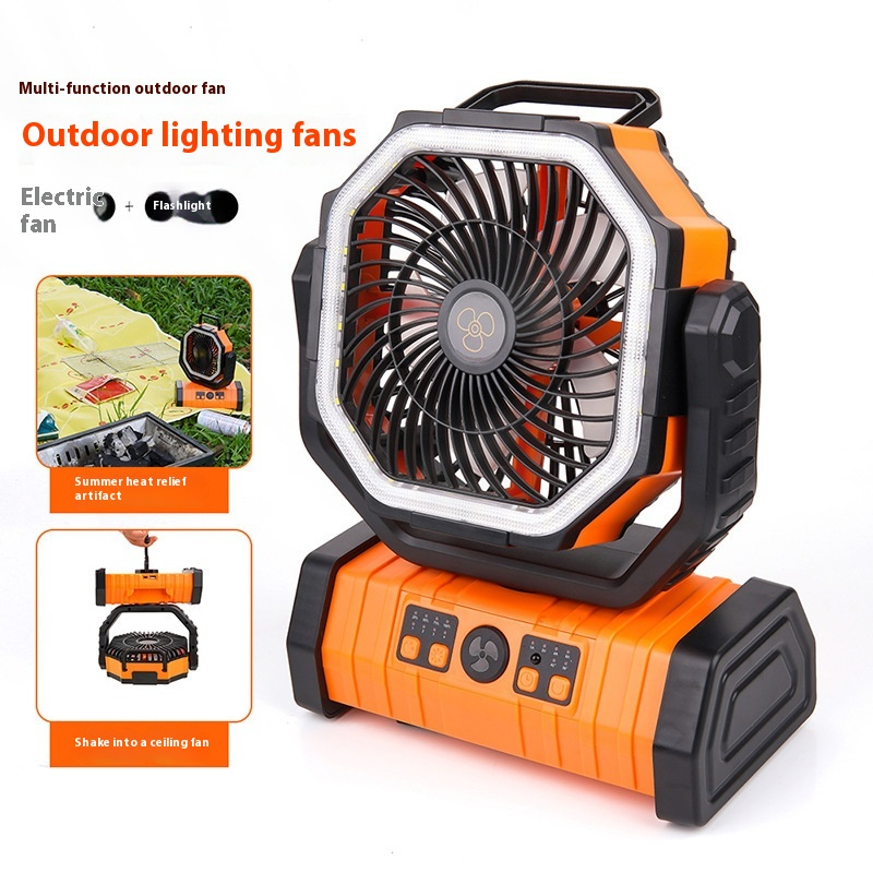 Banco de energía portátil para el hogar, luz LED, ventilador de camping