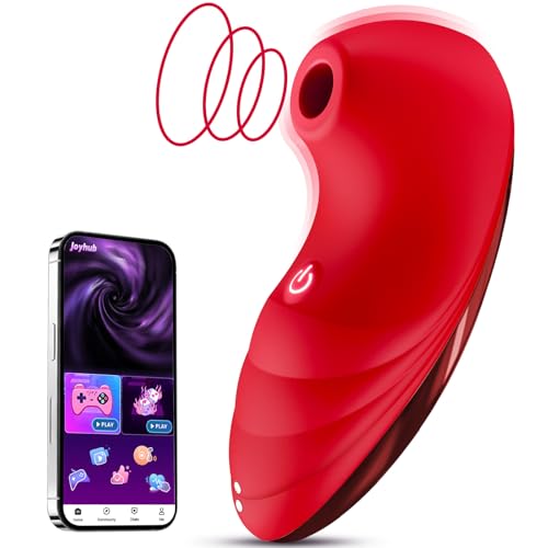 Gasevimo 5-in-1 Rose Toy Vibrator with App Control, 3 Sucking & 9 Licking Modes, LCD Display, Waterproof, Rose Red