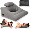 Inflatable Sex Pillow, Triangle Velvet Sex Wedge Cushion, Sex Toys for Adults, Fun Sex Bedroom Stuff for Couples with Eco-Friendly Inflation Bag, Fleshlight Pillow Sex Cushion for Men Women