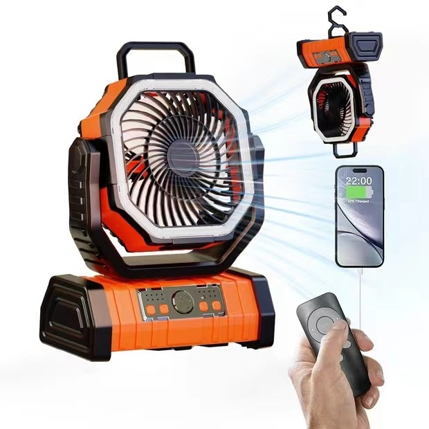 Banco de energía portátil para el hogar, luz LED, ventilador de camping