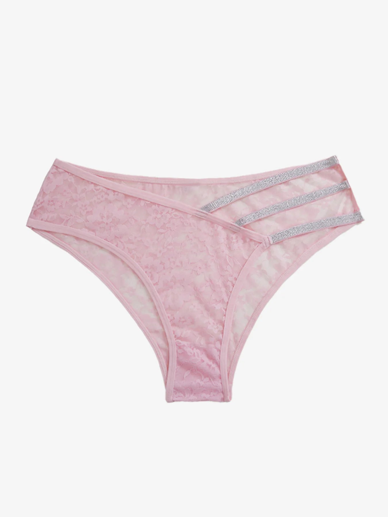 Women's Seamless Low-Rise Lace Thong Panties Cutout Mesh