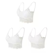 Women's Lace Hollow Out Wireless Bralette 3-Pack