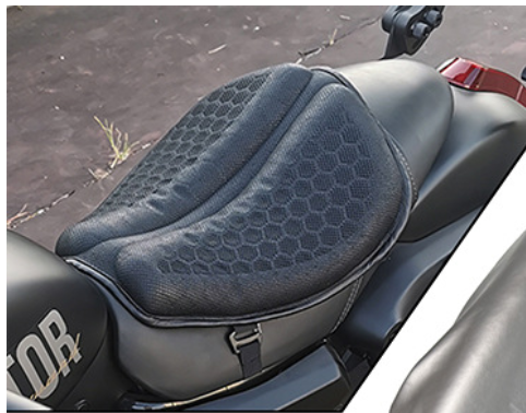 Cojín de asiento de gel para motocicleta con estructura de panal