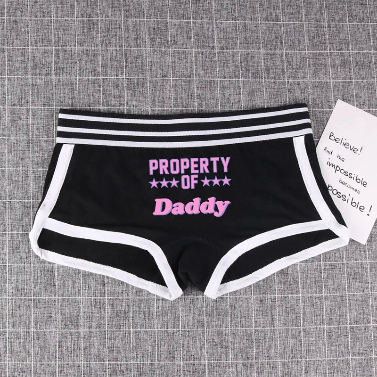 🎁 "PROPERTY OF DADDY" BoyShort - Cute Cotton Women's Underwear (100% off)