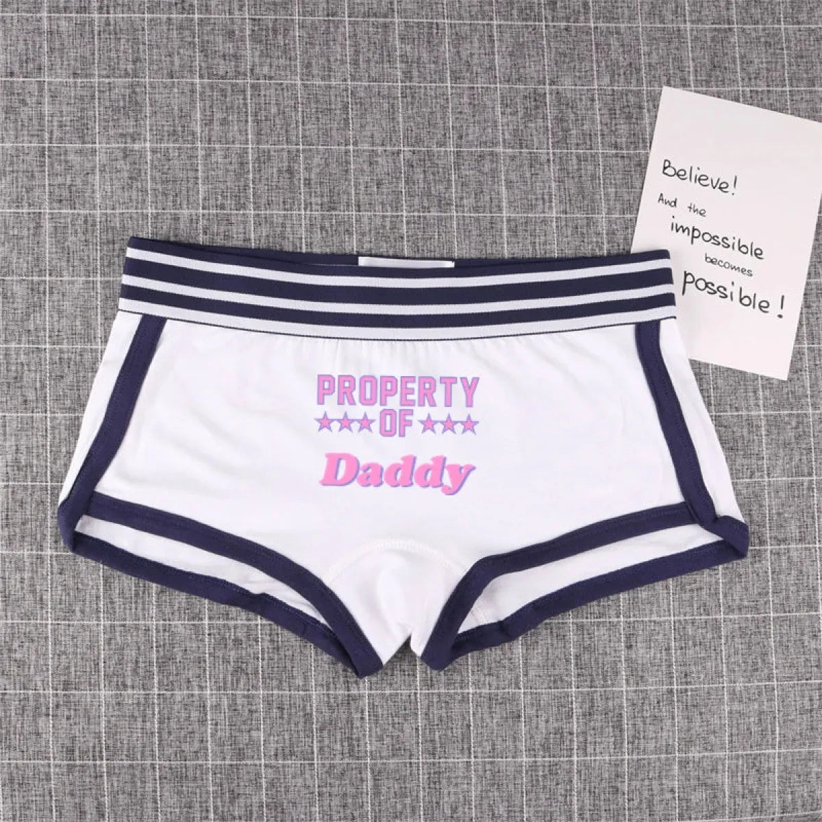 🎁 "PROPERTY OF DADDY" BoyShort - Cute Cotton Women's Underwear (100% off)