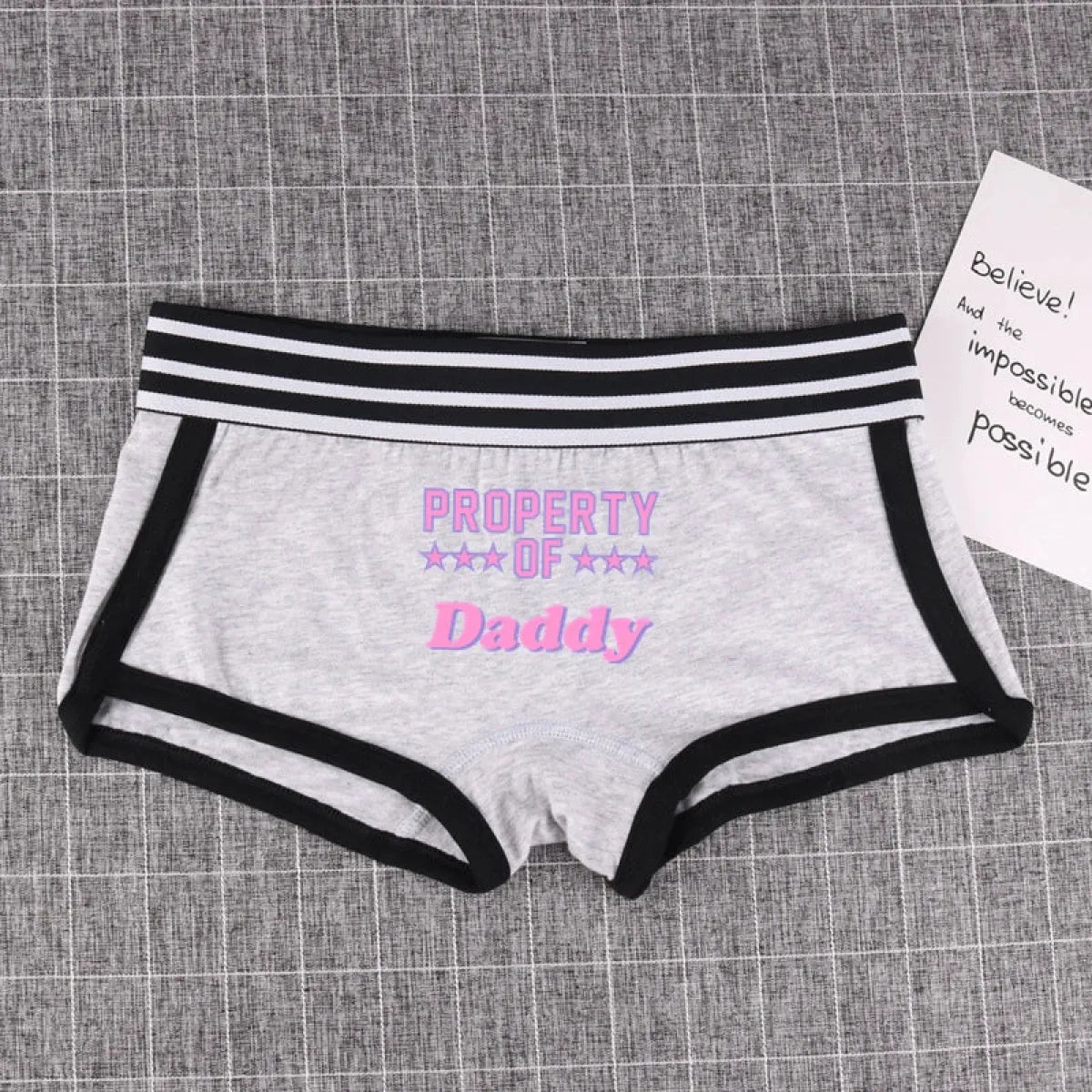 🎁 "PROPERTY OF DADDY" BoyShort - Cute Cotton Women's Underwear (100% off)